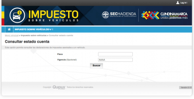 impuesto vehicular cundinamarca