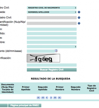 registro civil de nacimiento